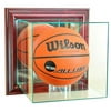 Perfect Cases Wall-Mounted Basketball Display Case, Cherry Finish