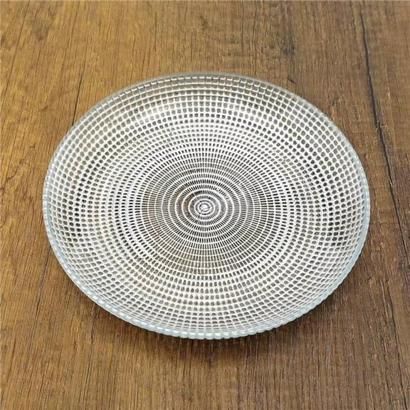 Red Pomegranate Collection R1222-2 Helios Gilded Glass Salad Plate, Silver