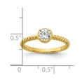 thumbnail image 2 of 925 Sterling Silver Gold-tone Cubic Zirconia Twisted Ring Size 6 2.15mm Wide Ring for Women, 2 of 2