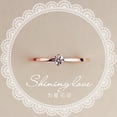 thumbnail image 1 of Joyería fina Titanuim acero rosa oro Color anillo CZ anillo de cristal para mujeres pareja anillos de dedo amor boda Size3-9 R101 Tan Jianjun unisex, 1 of 1