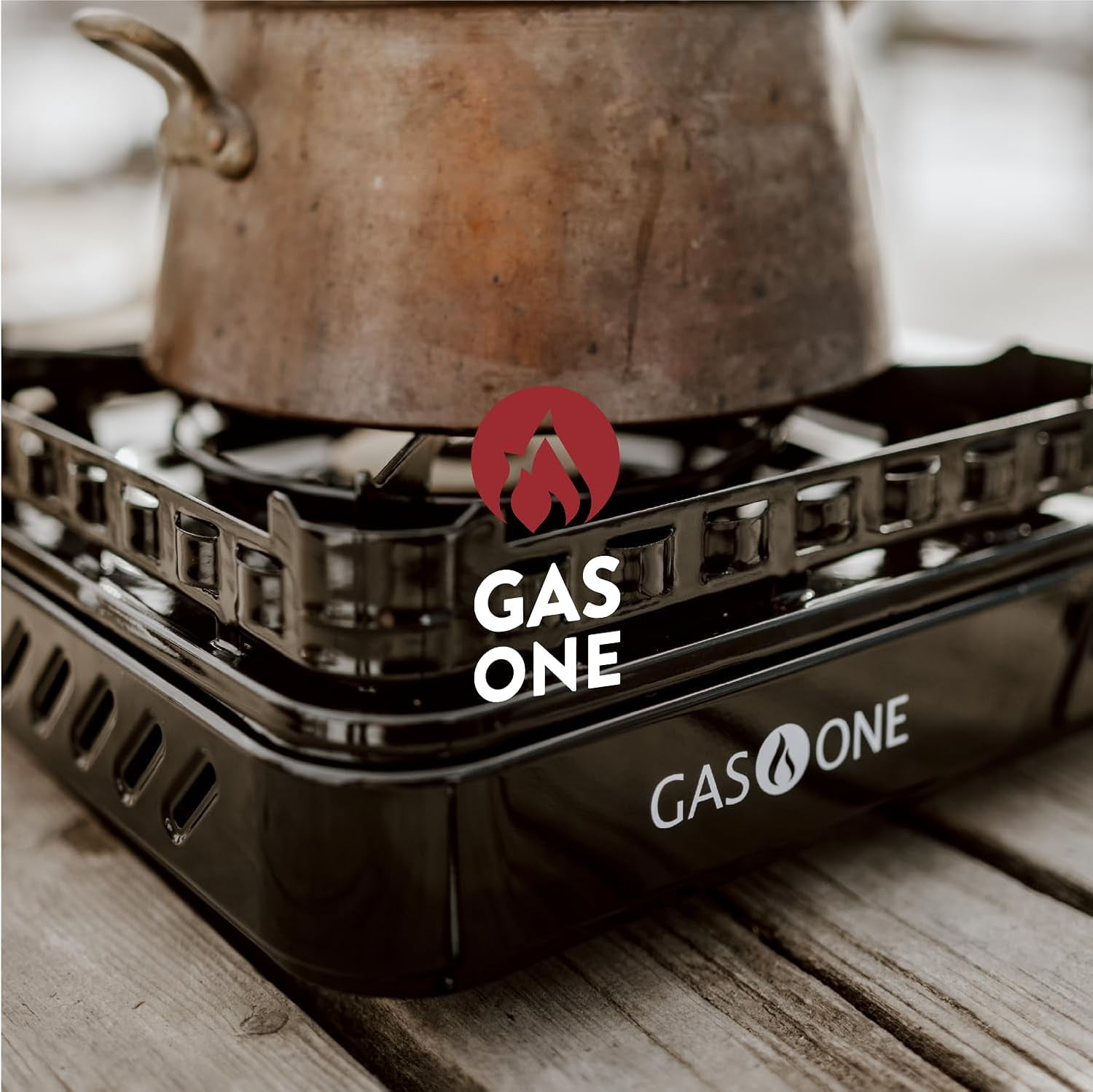 GasOne GS-3900PB Dual Fuel Portable Stove 15,000BTU with Brass Burner Head, Dual Spiral Flame Gas