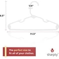 thumbnail image 3 of Sharpty Kids Plastic Clothing Hangers, 60 Pack, White, 3 of 5