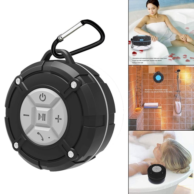de baño inalámbrico para colgar V IPX7 Surround con Altavoces de para teléfonos ieligees en el hogar Fiesta Gris Macarena Altavoces de baño
