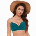 thumbnail image 3 of UAYOTSE Women's Black Push Up Bikini Top Twist Front Underwire Bathing Suit,Sizes L, 3 of 9