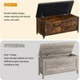 thumbnail image 4 of Storage Chest,23.6” Wooden Toy Box,Retro Entry Shoe Cabinet with Flip Cover with 2 Safety Hinges,Sturdy Lift Storage Box for Living Room Bedroom Entrance, 4 of 8