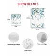 thumbnail image 7 of Teal Eucalyptus Kitchen Dish Towels for Drying Dishes Set of 3, Watercolor Spring Weeping Botanical Waffle Weave Microfiber Hand Tea Bathroom Towels Quick Dry & Absorbent Towel 15.7x23.6, 7 of 7