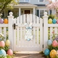 thumbnail image 4 of Cheapark Easter Bunny 2D Wood Door Sign Hanging Wreath Decoration Welcome Sign for Front Door Spring Home Decor, 4 of 6
