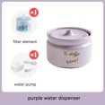 thumbnail image 3 of Fuente de agua de cerámica para gatos de 1000 ml, fuente automática para perros pequeños y medianos, dispensador de agua potable para mascotas con carga USB, 3 of 5