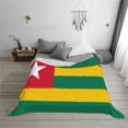thumbnail image 6 of Throw Blanket Togolese-Flag Soft Cozy Fleece Flannel Blanket Home Decor for Couch Sofa Bed 80"x60", 6 of 7