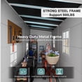 thumbnail image 4 of JULY'S SONG 8x4 Outdoor Storage Shed with Floor, Heavy Duty Resin Sheds with Openable Windows & Lockable Doors, Plastic Storage Cabinets for Outside, Grey, 4 of 11