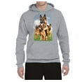 thumbnail image 2 of Wild Bobby, German Shepherd Dog Animal Pet Lover, Dog Lover, Unisex Graphic Hoodie Sweatshirt, Heather Grey, Medium, 2 of 3