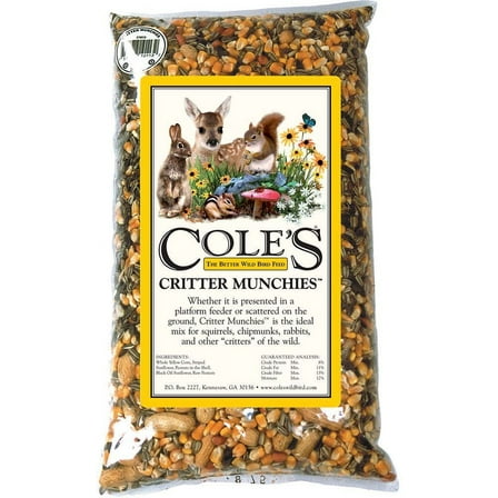 Cole's Wild Bird Products Critter Munchies Critter Feed - Mix for Squirrels & Blue Jays - 20-Pound
