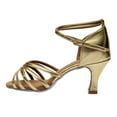 thumbnail image 2 of Sandalias de tacón alto, sencillas, duraderas, de suela blanda, para mujer, de verano (doradas, 7 cm, 37 yardas, EU375, US65, UK4, 235 CM, 65 EE UU, 4 UK, 375 UE, 92355 pulgadas), 2 of 7