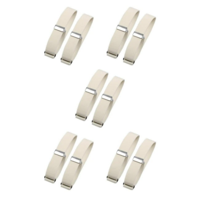 Youkk 2 Pcs Mode Chemise pour Hommes Manches Brassards Support Élastiqué Femmes Blanc 2x32cm 5Set