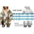 thumbnail image 5 of MOSHU Flannel Shirts for Women Button Down Plaid Shirt Hooded Shacket Jacket with Pocket, 5 of 7