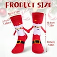 thumbnail image 4 of Bocaoying 4 Pairs Christmas Magnetic Hand Holding Socks, Red Green Funny Socks, 3D Cotton Socks for Winter Xmas Birthday Valentine Party Gift Supplies, 4 of 7