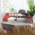 thumbnail image 5 of WOBOGO Snowman Wearing Black Christmas-decorated Tall Hat Square Tablecloth 60×108in Polyester Fabric Tablecloth Washable Dust Resistant Wrinkle Resistant, 5 of 9