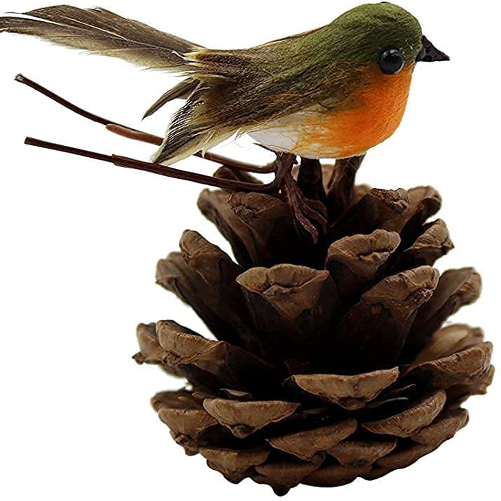 1Pcs Robin Bird Christmas Mini Artificial Bird Christmas Tree Decorat.OU 