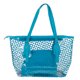 thumbnail image 1 of Bolso de mano transparente Mizh con cremallera y estampado de lunares para mujer, bolso de playa transparente con monedero interior (azul), 1 of 4