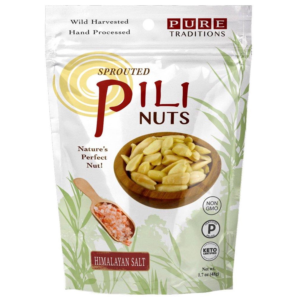 Pili Nuts, Sprouted, Certified Paleo & Keto (Himalayan Salt, 1.7 oz) Himalayan Salt Walmart