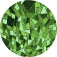thumbnail image 1 of Ahgly Company Indoor Round Patterned Deep Emerald Green Area Rugs, 5' Round, 1 of 6