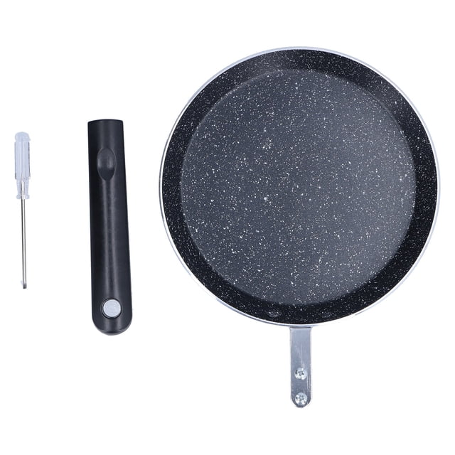 Frying Pan, Fast Heat Conduction Stone Pancake Pan Nonstick 8in Safe For Restaurant For Electric Stove For Induction Cooker Black