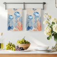 thumbnail image 3 of Coastal Jellyfish Kitchen Towels Set of 1, Nautical Ocean Orange Blue Coral Leaves Absorbent Dish Towels for Kitchen, Microfiber Hand Towel, Quick Drying Tea Towel for Cleaning Decorative Dishcloths, 3 of 7