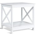 thumbnail image 1 of Gymax Table de Chevet Blanche à Côté de la Table Basse Meubles de Maison avec Étagère de Rangement, 1 of 6