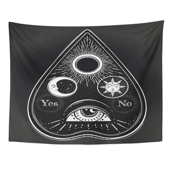 ZEALGNED Bohemian Ouija That Consists Pictures The Sun Moon Rays and Eye Providence Magi Wall Art Hanging Tapestry Home Decor for Living Room Bedroom Dorm 51x60 inch
