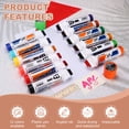 thumbnail image 3 of Uxcell Poster Markers, 2Pcs Large Capacity Permanent Huge Banners Posters Markers Bold Thick Chisel Tip Pen for Painting Drawing on Plastic Glass Wood Fabric Canvas, Brown(0.8" Tip Width), 3 of 7