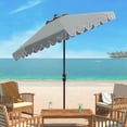 thumbnail image 3 of Safavieh Venice 9' Market Crank Tilt Patio Umbrella, Taupe/White, 3 of 7