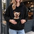 thumbnail image 6 of Eryao Cat Carrier Hoodie for Women Winter Fuzzy Fleece Pet Carrying Hoodies with Adjustable Strap Kangaroo Pouch Warm Plus Size Pullover Sweatshirts for Small Dog Holder Black,M, 6 of 9