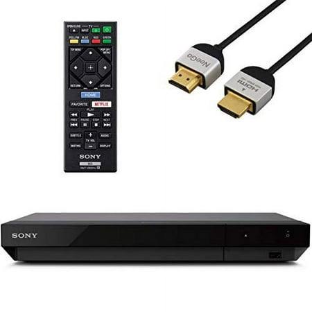 Sony UBP-X700 Streaming 4K Ultra HD 3D Hi-Res Audio Wi-Fi and Bluetooth Built-in Blu-ray Player with A 4K HDMI Cable and Remote Control- Black
