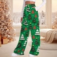 thumbnail image 2 of Christmas Pants For Women Women's Christmas Tree Pants High Waist Yoga Pants Drawstring Joggers Pockets Womens Business Casual Pants Green S, 2 of 6