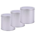 thumbnail image 4 of WASHWEPE Satin Finish Tinplate Small Metal Container for Coffee Bean 3Pcs 3.54X3.54X3.54in, 4 of 8