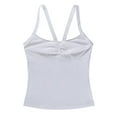 thumbnail image 4 of Yuemengxuan Women’s Fashion Comfortable  Solid Color Pleated V-neck Exposed Navel Camisole, 4 of 9