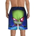 thumbnail image 3 of Invader Zim Men's Beach Shorts Swim Trunks Casual Quick Dry Board Shorts Swimwear with Mesh Lined and Pockets, 3 of 8