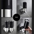 thumbnail image 3 of Advancent Dispensador de jabón de ducha doble de acero inoxidable, soporte suave, caja de plástico Manual, accesorios de baño, suministros para el hogar Juegos de accesorios de baño Negro Advancent HA011287-03B, 3 of 6