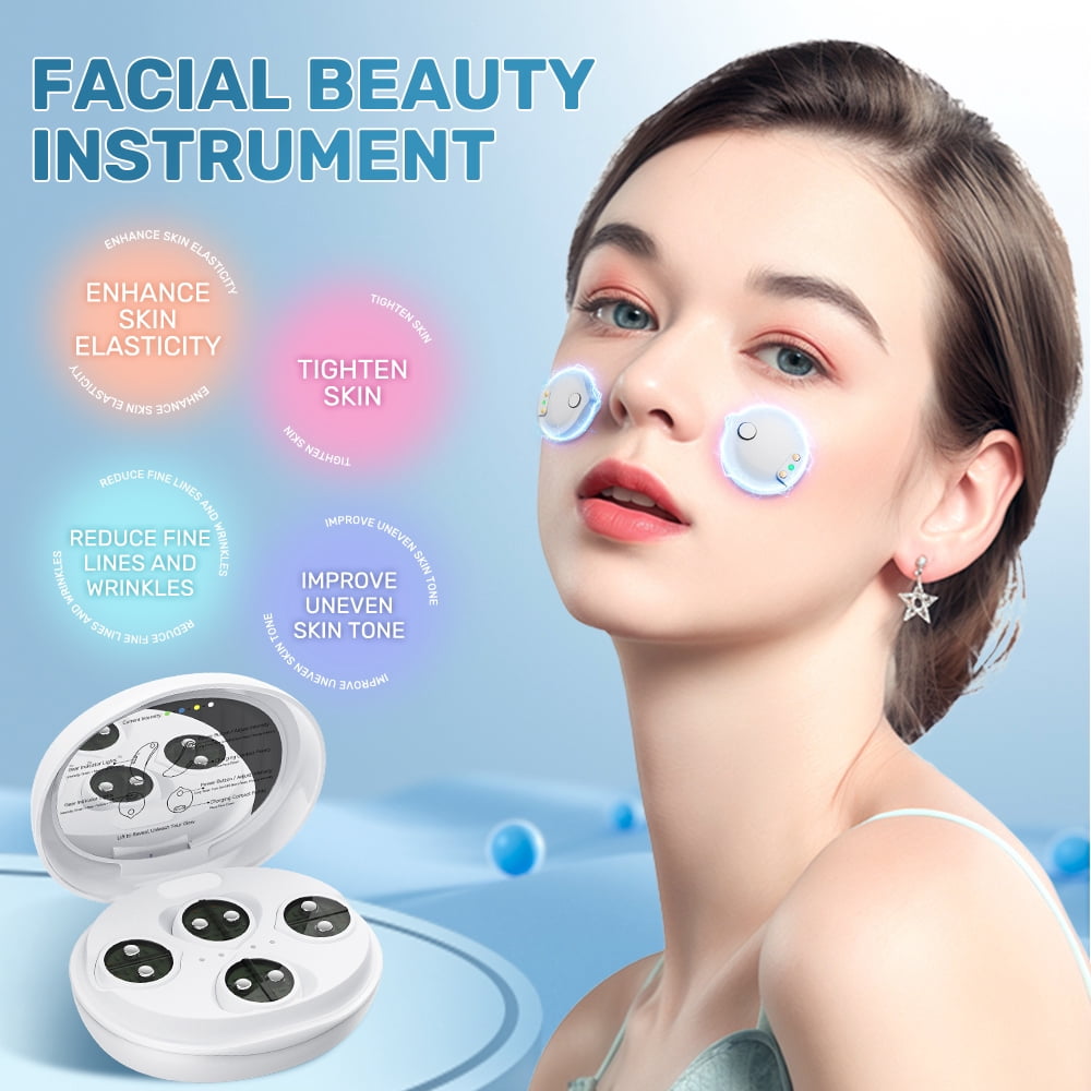 Facial Beauty Massager with Red Light Therapy & EMS Microcurrent, Portable Face Beauty Device for Skin Firming, Smoothing & Fine Lines Reduction
