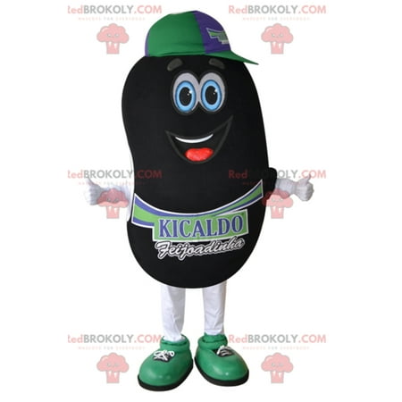 Giant black bean mascot. Bean mascot