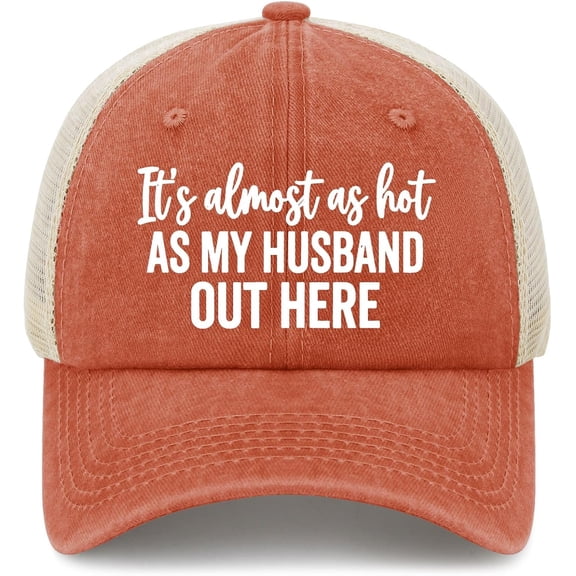 It's Almost As Hot As My Husband Hats for Womens Fashion Washed Distressed Baseball Cap