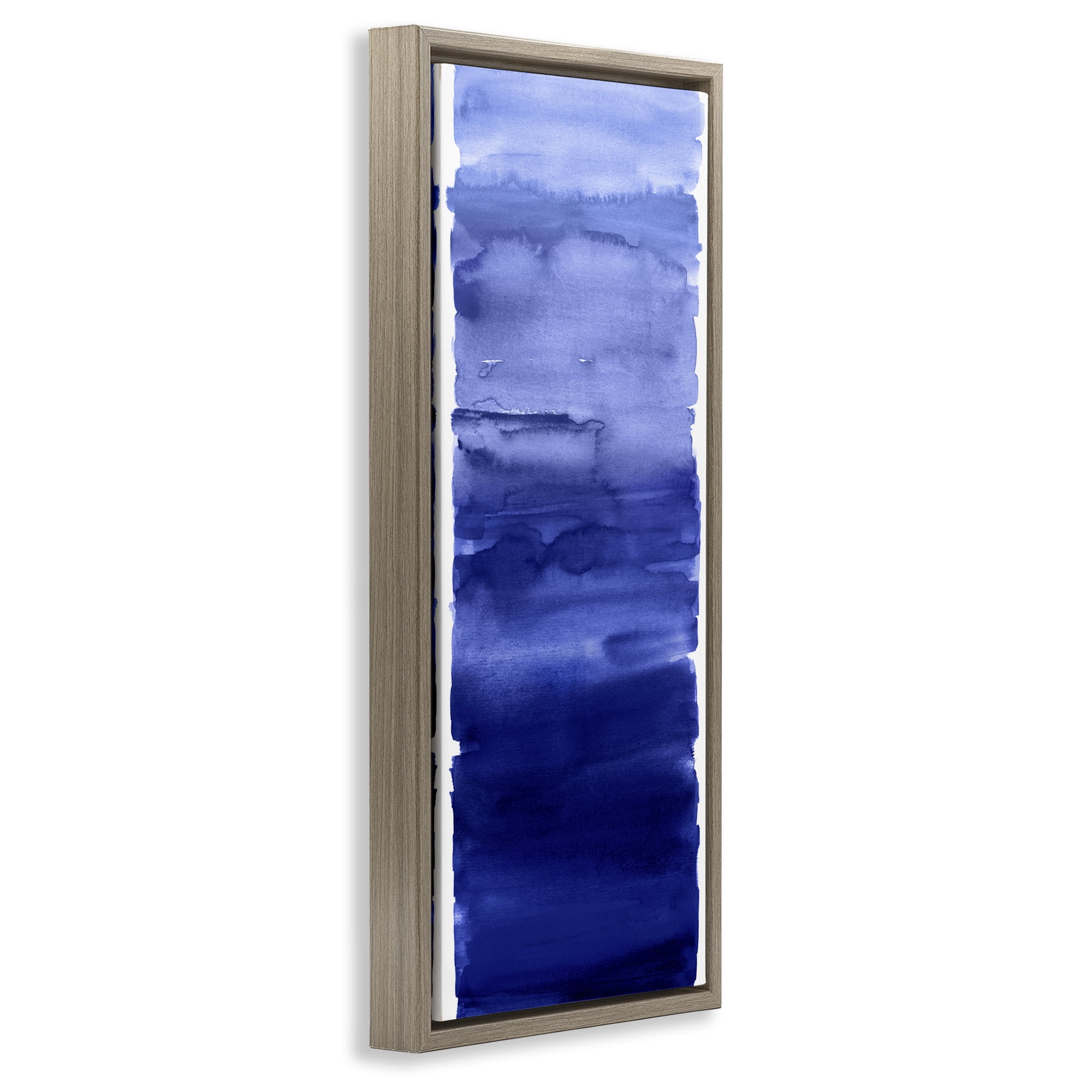 Stupell Industries Indigo Blend Gradient Brown Framed Floater Canvas Wall Art, design by Allie Corbin
