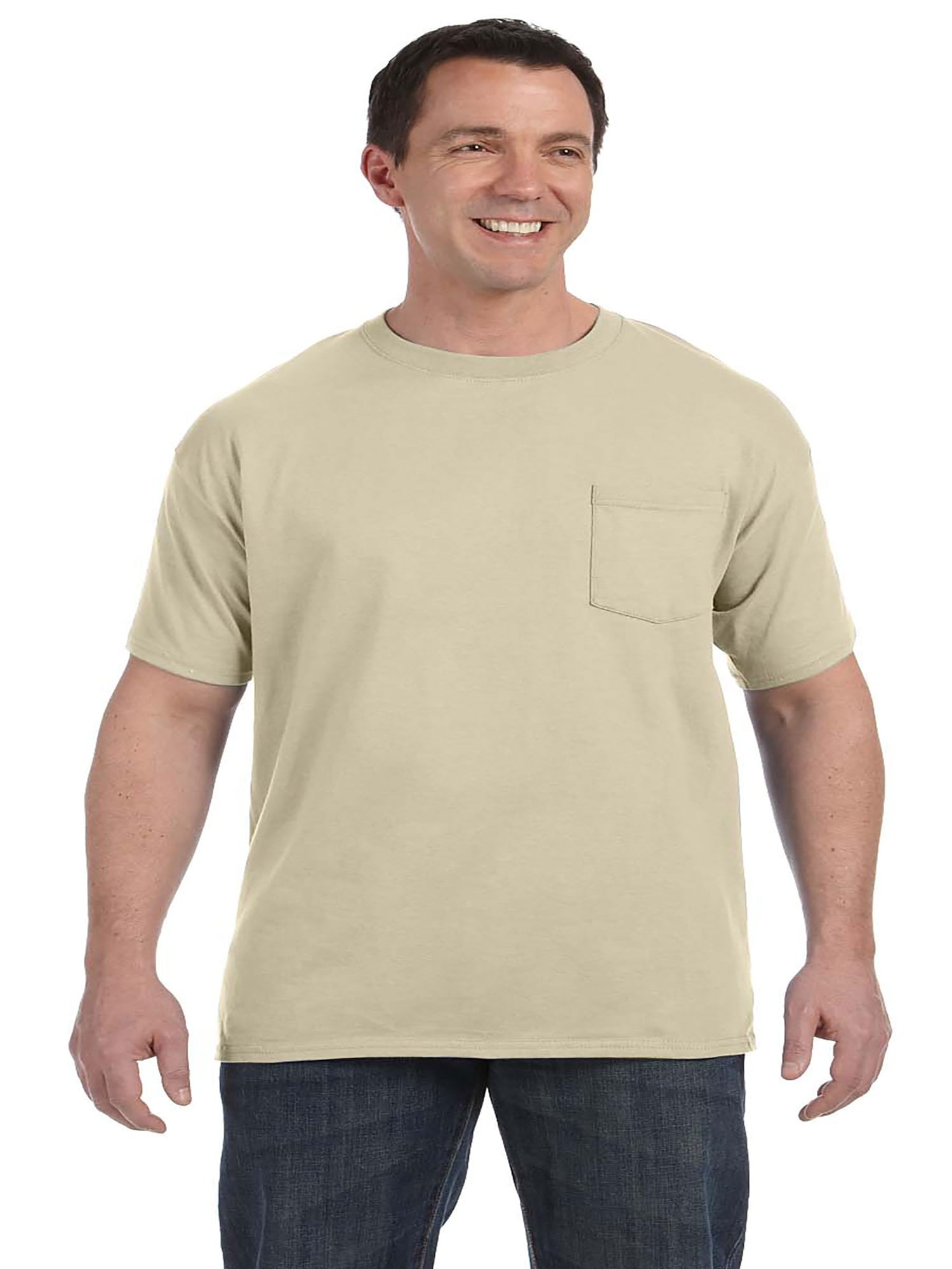 Hanes Men's Tagless Pocket T-Shirt, Style 5590 - Walmart.com