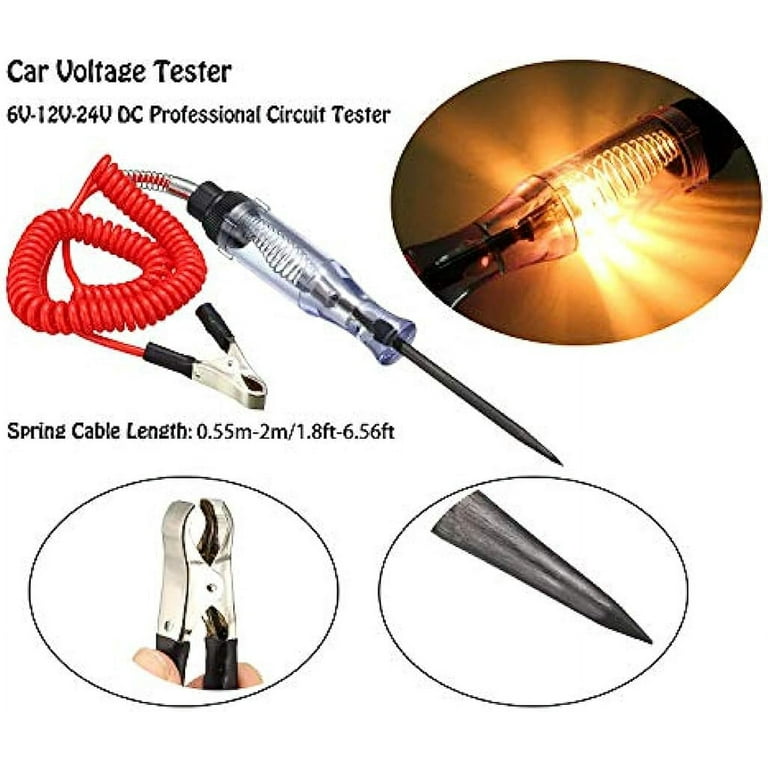 Testeur De Tension De Fusible De Circuit Automobile De Voiture, Stylo De Sonde De Lumi&egrave;re De