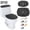 C003- Dark Gray, variant on Gray 2Pc Toilet Seat and Tank Cover Combo, Toilet Lid Covers for Bathroom, Cushion Toilet Seat, Premium Velvet Toilet Protector, Full Elastic Edging Design, Thick Fox Fleece