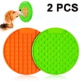thumbnail image 1 of Lick Mat for Dogs Large Size 2pcs, Dog Washing Distraction Device, Peanut Butter Lick Pad with Strong Suction for Bathing, Grooming and Training, 1 of 9