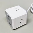 thumbnail image 4 of FixtureDisplays Multiprise 3 Pouces avec 3 Prises AC, 2 Ports USB, 1 Charge Rapide USB Type C, 1 Interrupteur, Rallonge de 5,9 Pieds, Maison, Bureau Petit Mini 15805, 4 of 8