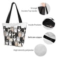 thumbnail image 4 of Bingfone Colors Cats Women Shoulder Tote Bags Casual Bag Ladies Shopping Handbag, 4 of 7