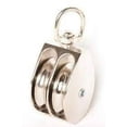 thumbnail image 2 of Dia 0.8" Nickel-Plated Swivel Double Pulley for 3/16" Line, 2 of 3