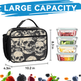thumbnail image 6 of Herdesigns Skeleton Gothic Skull Large Backpack Set with Lunch Box Lightweight Water Resistant Travel Laptop Backpacks Casual Daypacks for Women Men, 6 of 8